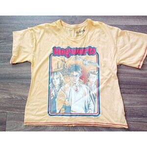 Wizarding World Of Harry Potter TShirt Size Medium 8-10 Yellow Burnout Sleep Tee